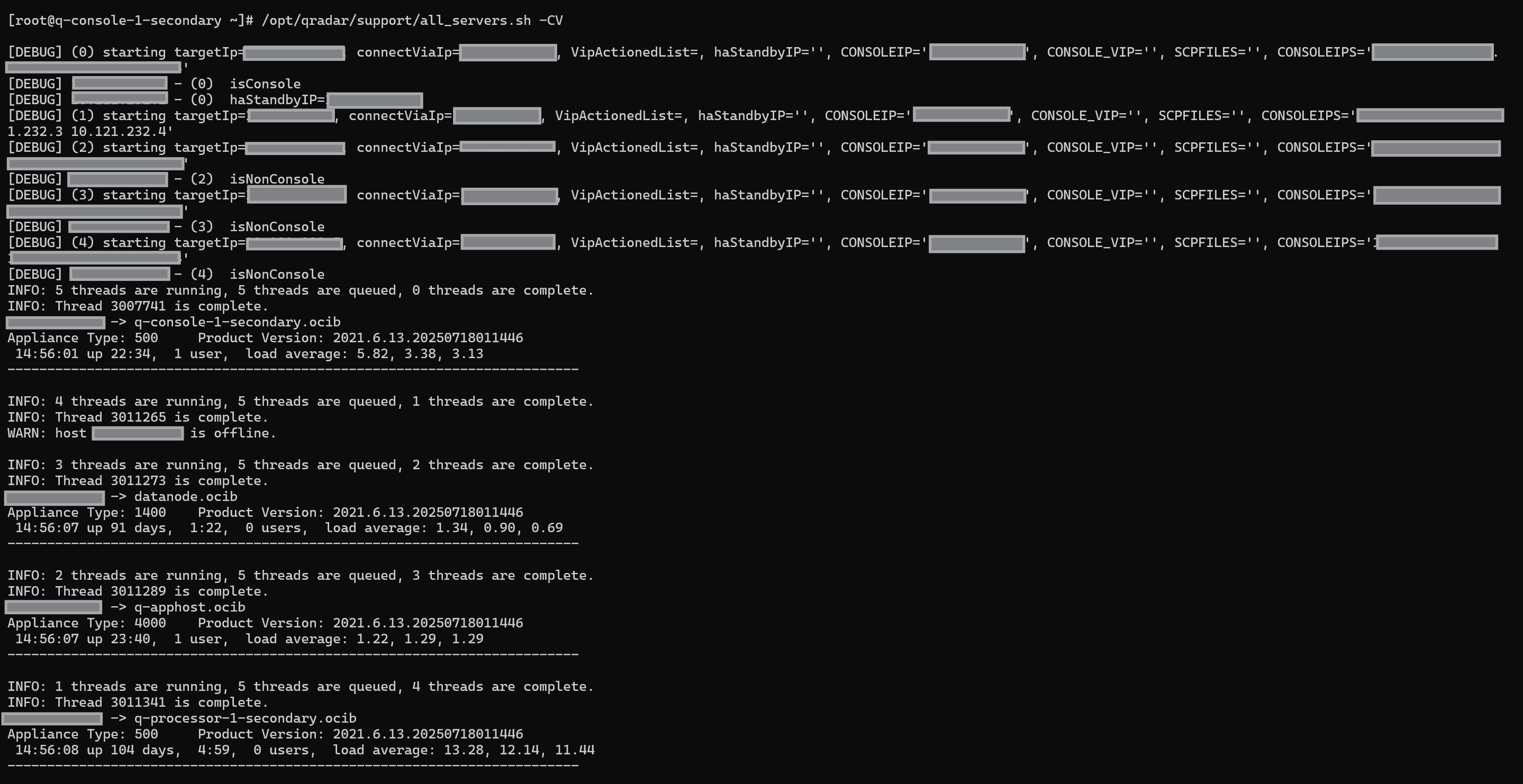 all_servers.sh command example